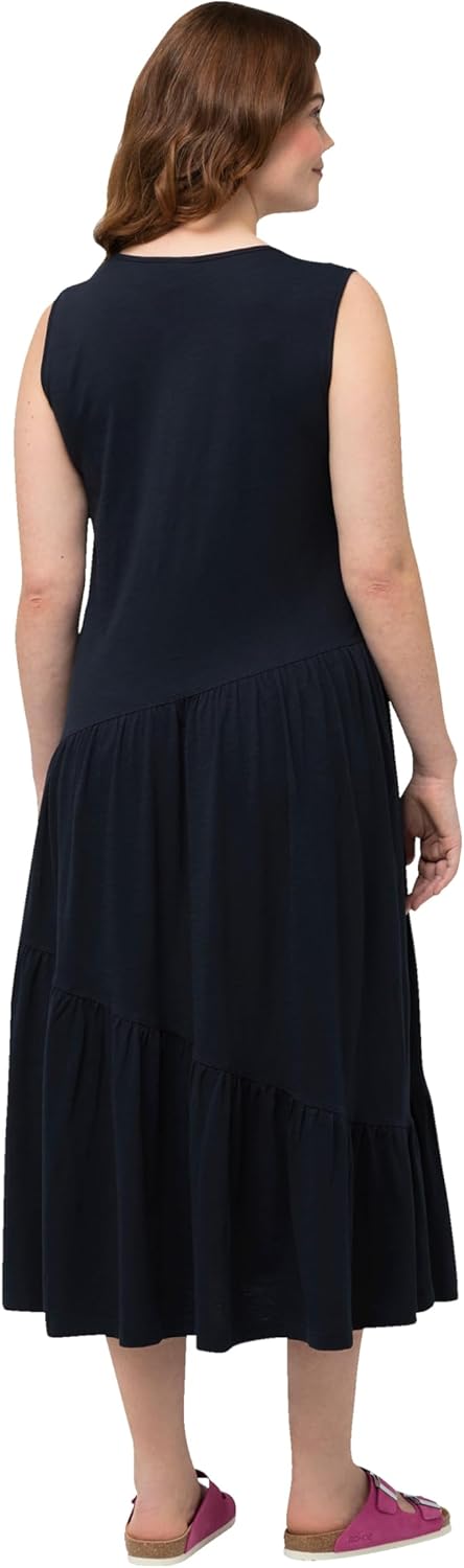 Ulla Popken Damen Flared Strap Dress Kleid 54-56 Marine, 54-56 Marine