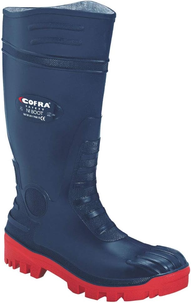 Cofra 00300-016.W44 TYPHOON BLUE/RED S5 SRC Sicherheitsstiefel, Blau/Rot, Grösse 44 44 EU Blue Red,