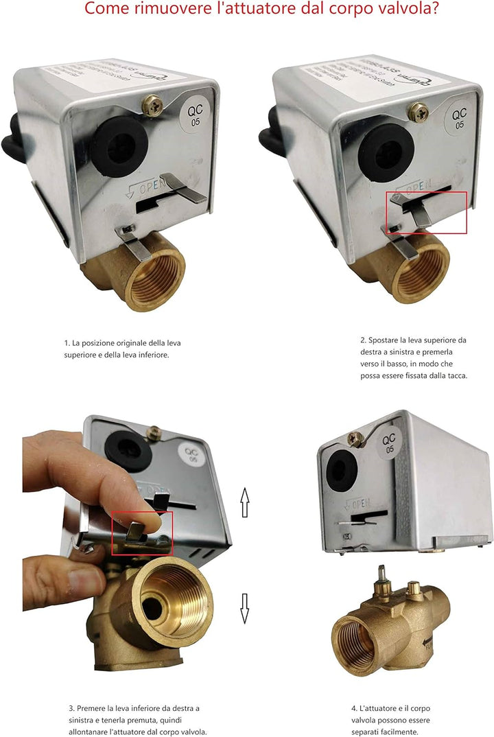 Motorisiertes Ventil 3 Wege Zonenventil 3/4 Zoll DN20 5 Drähte mit Endschalter 220VAC Normalerweise