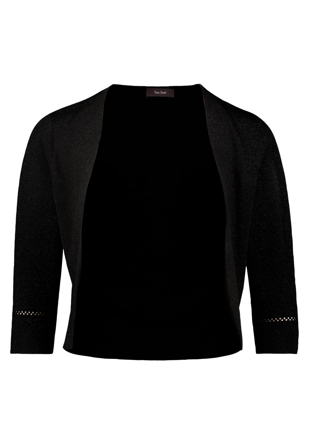 Vera Mont Damen Strickbolero ohne Verschluss XS Schwarz, XS Schwarz