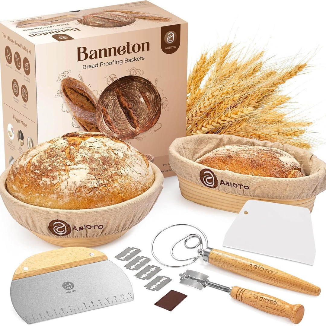 20 Stück Gärkörbchen Für Sauerteig Starter Set | 25 cm &amp; 23 cm Proofing Basket Bread Baking with Sou
