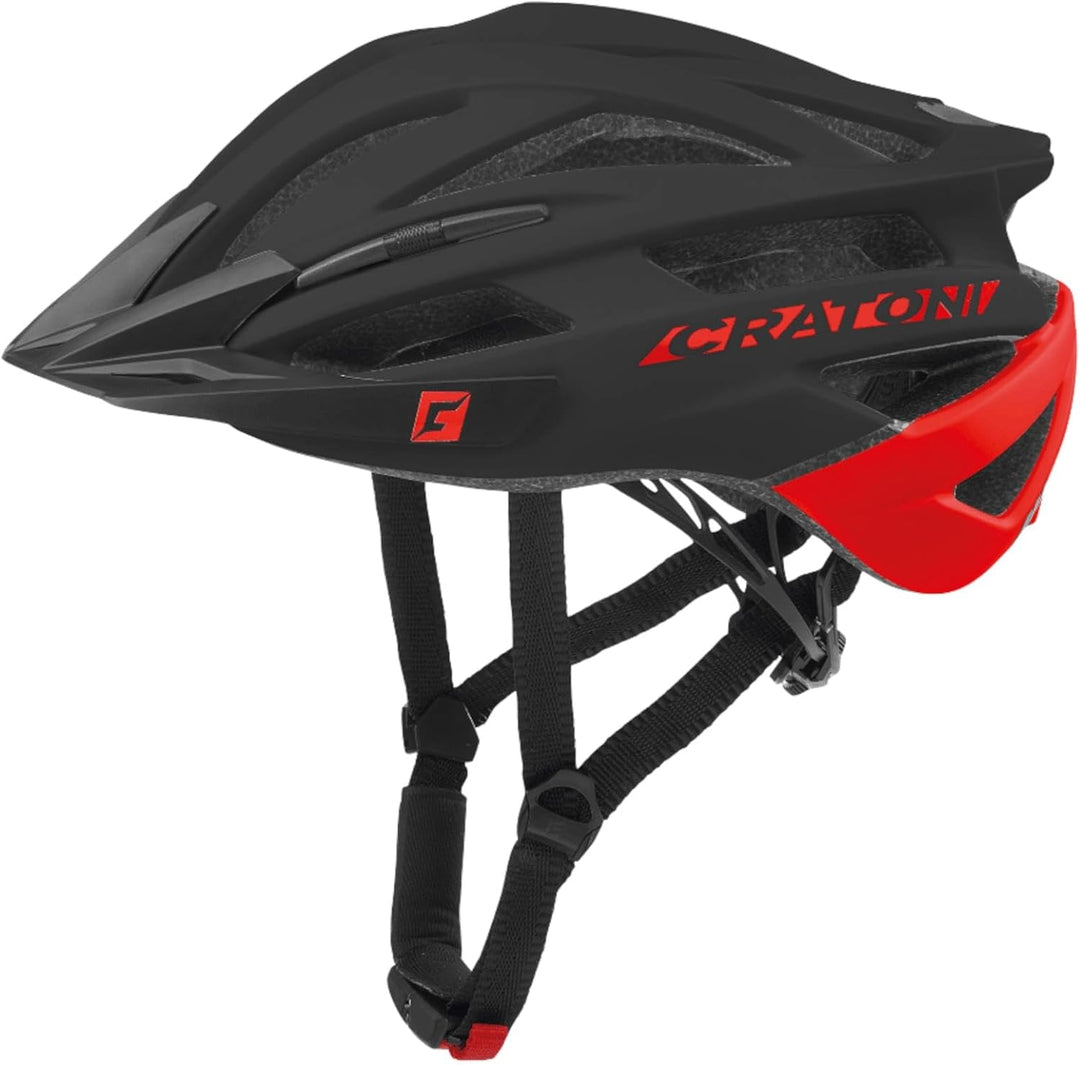 Cratoni MTB Fahrradhelm Agravic schwarz/rot matt XL, XL