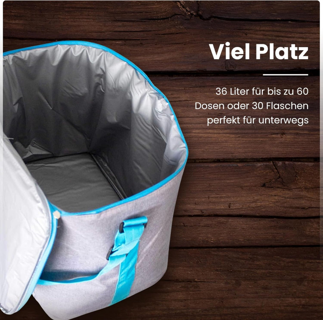 ToCi Kühltasche 36 Liter Isoliertasche Thermotasche Picknicktasche für Picknick Camping Urlaub Wande