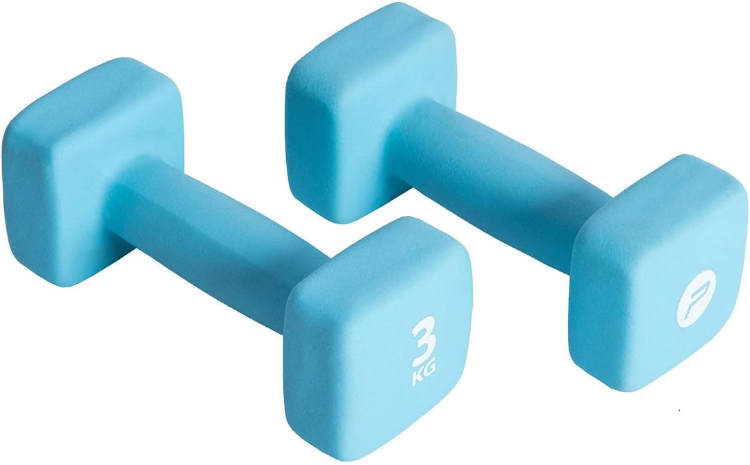 Pure2Improve 6 Neoprenhanteln 3.0 kg hellblau Krafttraining Ausdauer