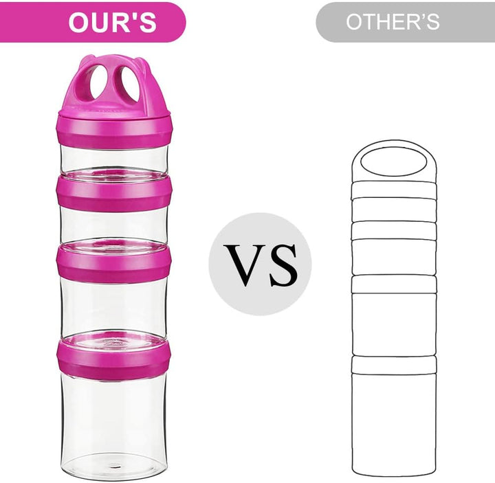 BeneLabel Snack Turm Snack Dosen Snack Container, Stapelbare Behälter Snack Tower 4-Teilig Drehversc