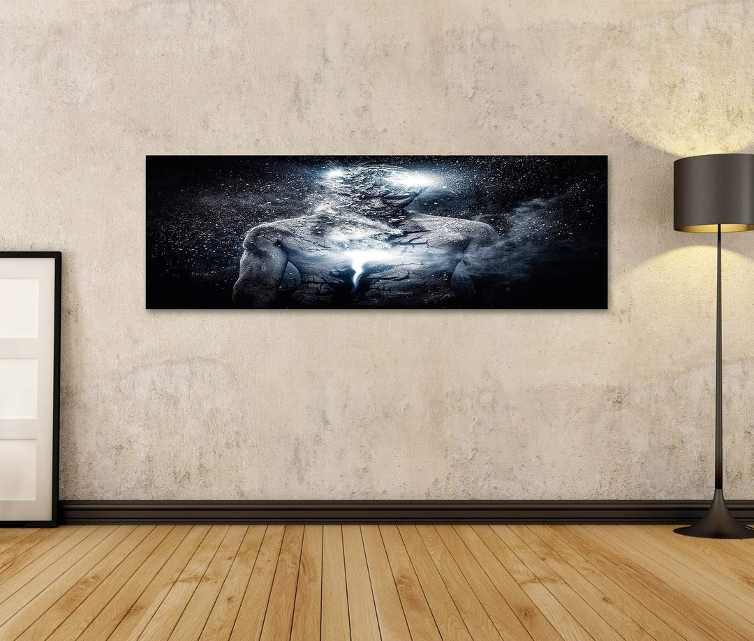 islandburner Bild auf Leinwand Mann Mit Konzeptioneller Spiritueller Körperkunst Bilder Wandbilder P