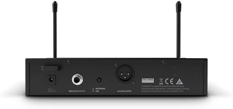 LD Systems U305 HHD - Funksystem mit Sender/Empfänger und dynamischem Handmikrofon, 584-608 MHz, sch