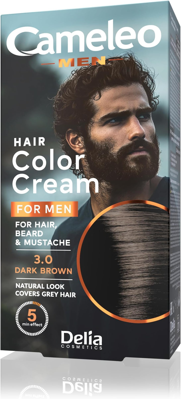 Cameleo für Männer - Permanentes Haarfärbemittel, Haartönung | Dunkelbraune Farbe für Haare, Bart &