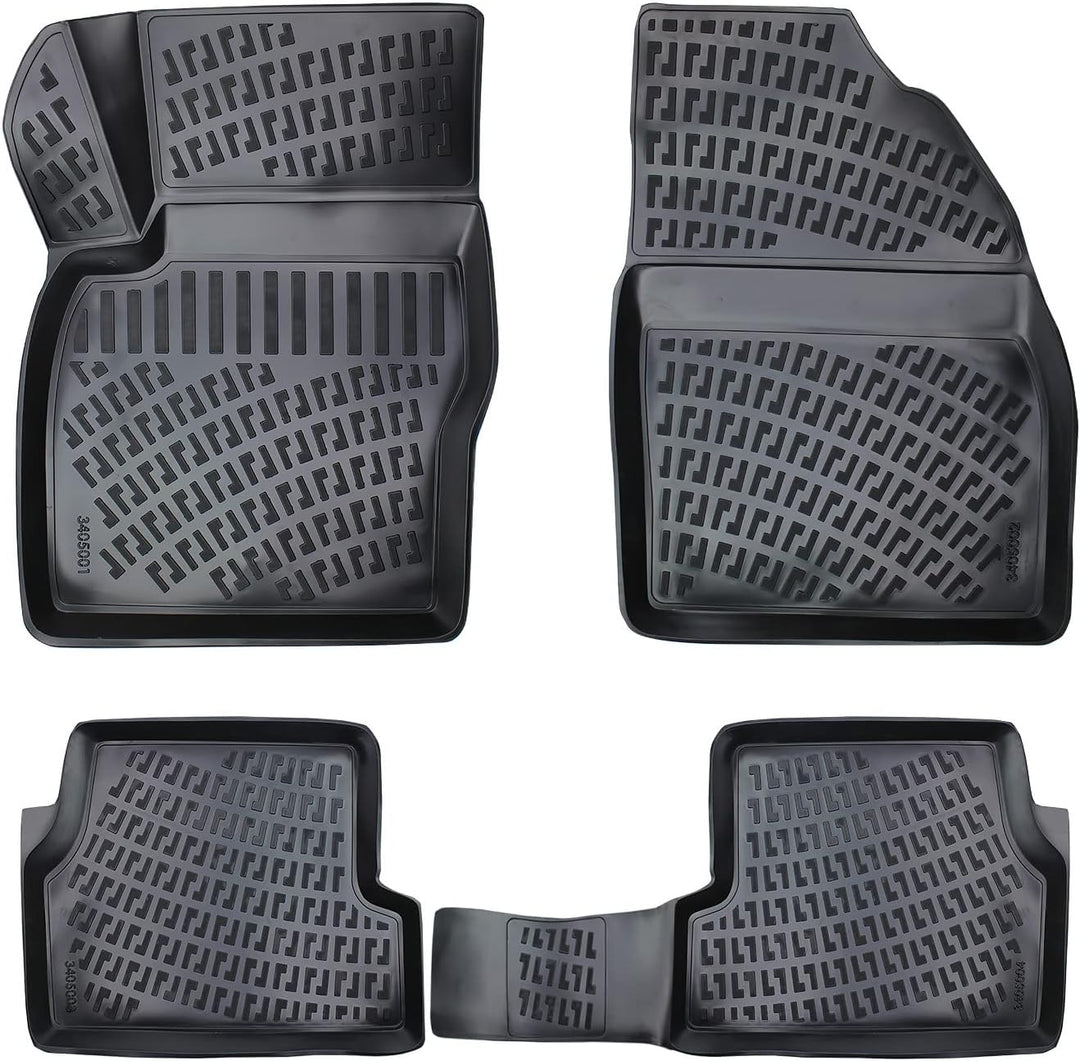 fussmattenprofi.com 3D Auto Gummimatten Set für Ford Focus 2 Baujahr 2005-2010 | Allwetter Geruchlos