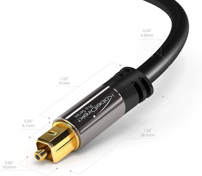 KabelDirekt - 3.5mm 2 Cinch Y Kabel - 3m - (3.5mm > 2 RCA, Klinke auf Cinch) - PRO Series & Optische