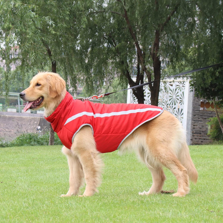 FEimaX Hundemantel Hundejacke wasserdichte Reflektierende Wintermantel mit Fleece Gefüttert Hund Wel