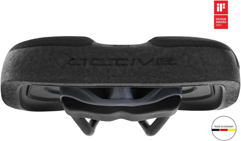 SQlab Unisex – Erwachsene GmbH Trekking Fahrradsattel 17 cm Schwarz, 17 cm Schwarz