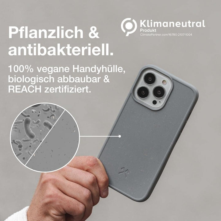 Woodcessories - Magnetische Antibakterielle Bio Hülle kompatibel mit iPhone 13 Pro Max Hülle mit Mag