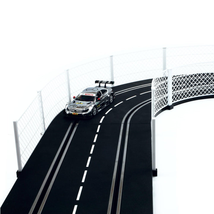 Overdrive-Racing Fangzaun System Weiss 1m kompatibel mit Carrera Digital 124 132 EVO Kurven Geraden