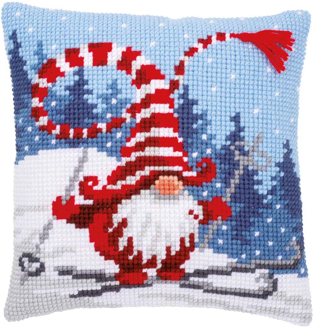 Vervaco PN-0172809 Kreuzstichkissen, Mehrfarbig, 40x40cm, 40x40cm
