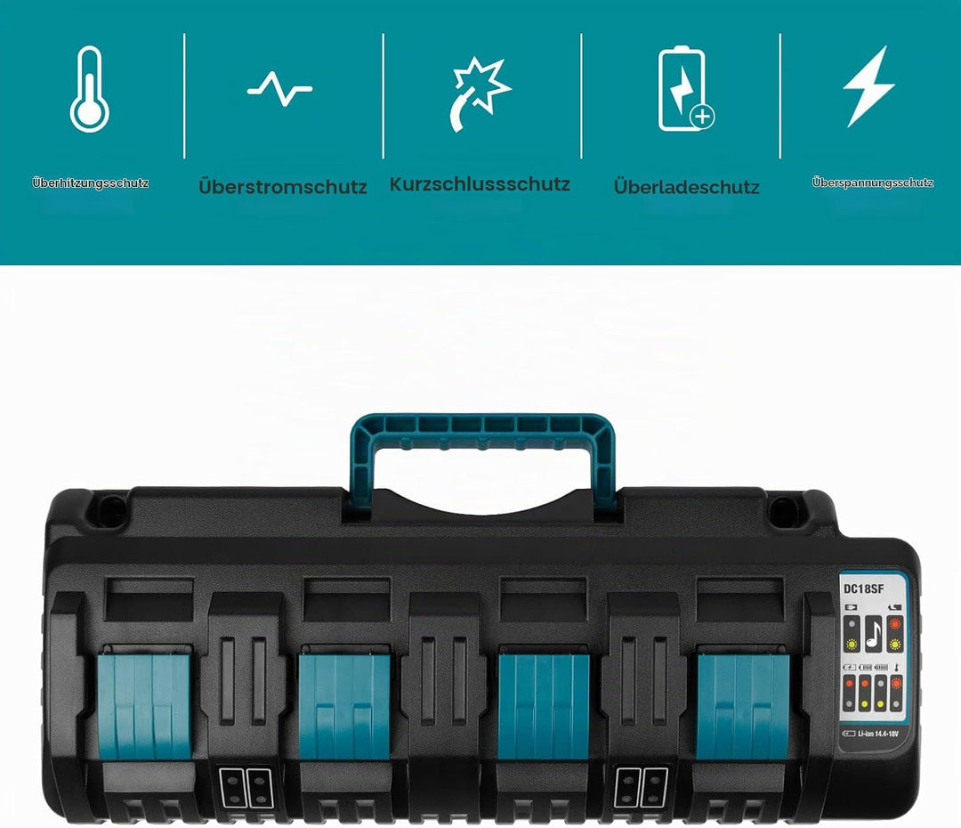 14,4V-18V Akku-Ladegerät für Makita DC18SF, LXT Li-Ion Schnell-Ladegerät für BL1430 BL1450 BL1440 BL