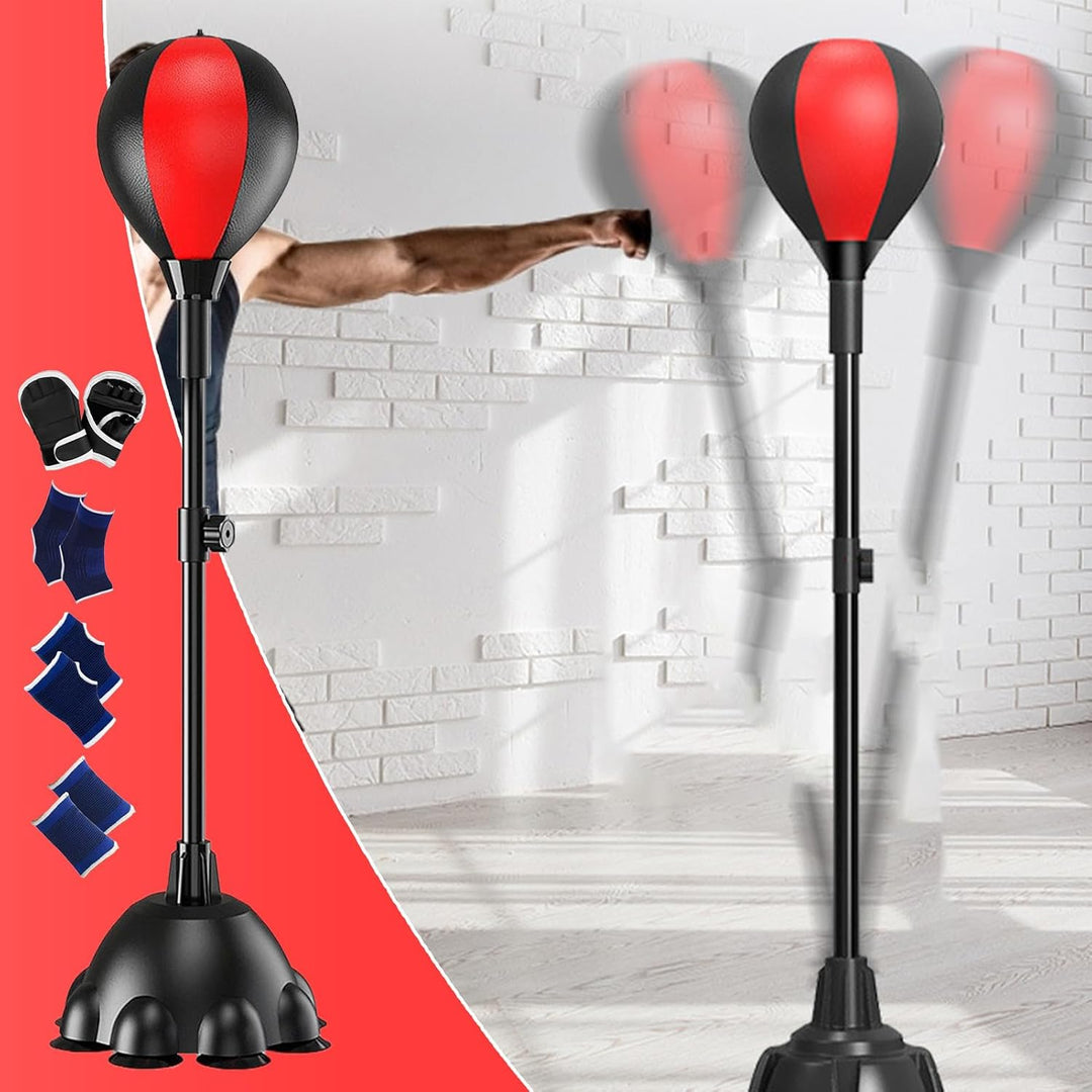 Reflex -Bag -Boxen, Stehende Speed Bag | Höhenverstellbare Geschwindigkeitsball mit Ständer,Reakti