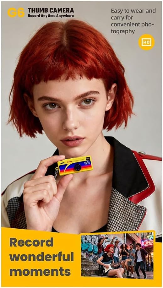 Mini-Daumenkamera-Rucksackanhänger, Mini Schlüsselanhänger Digitalkamera, Fotos Aufnehmen und in Per