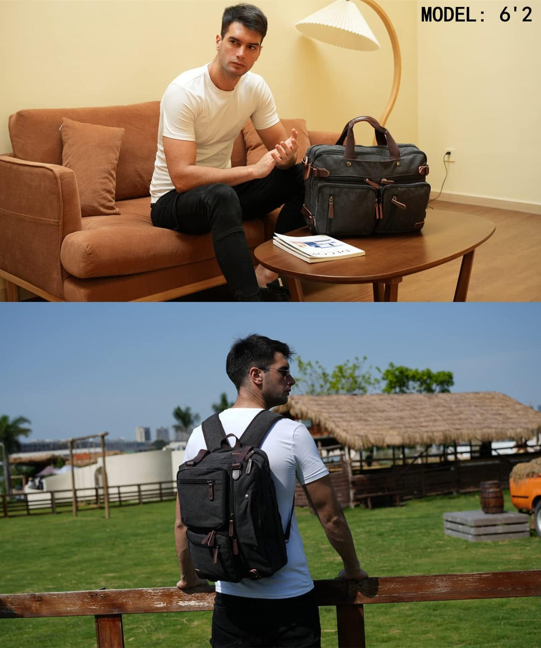 Baosha Convertible Briefcase Backpack 17 Inch Laptop Bag Case Business Briefcase HB-22 Grün, Grün