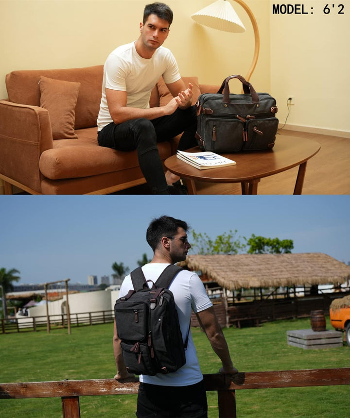 Baosha Convertible Briefcase Backpack 17 Inch Laptop Bag Case Business Briefcase HB-22 Grün, Grün