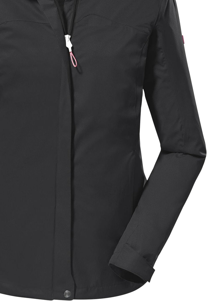 Killtec Damen Kos 133 Wmn Jckt Funktionsjacke/Outdoorjacke mit abzippbarer Kapuze 34 Schwarz, 34 Sch