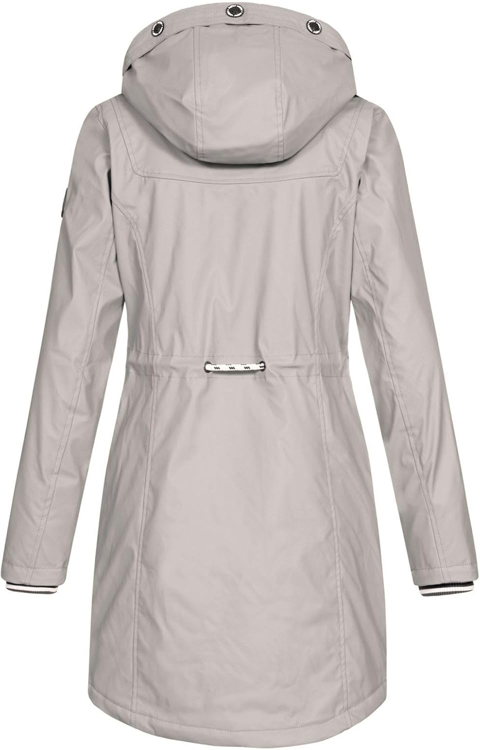 NEW VIEW Damen Regenjacke wasserabweisender Parka Annika Long mit Kapuze S Kitt FC20, S Kitt FC20