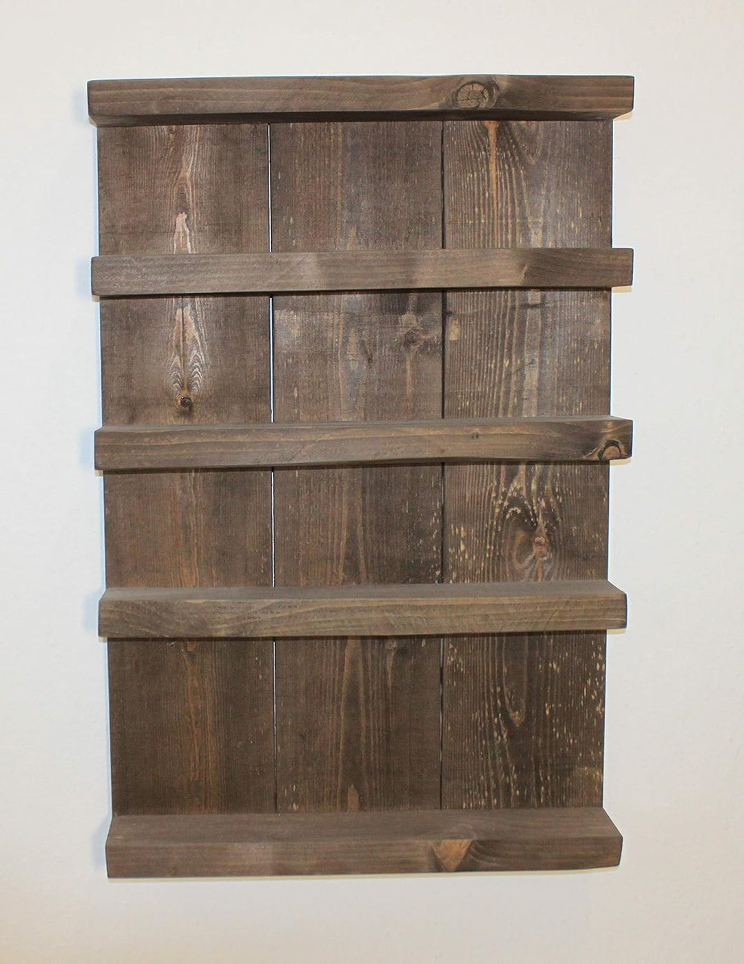 Dekorie Gewürzregal aus Holz - für die Wand oder stehend - Braun - 5 Stellflächen - 90 x 60 x 12 cm