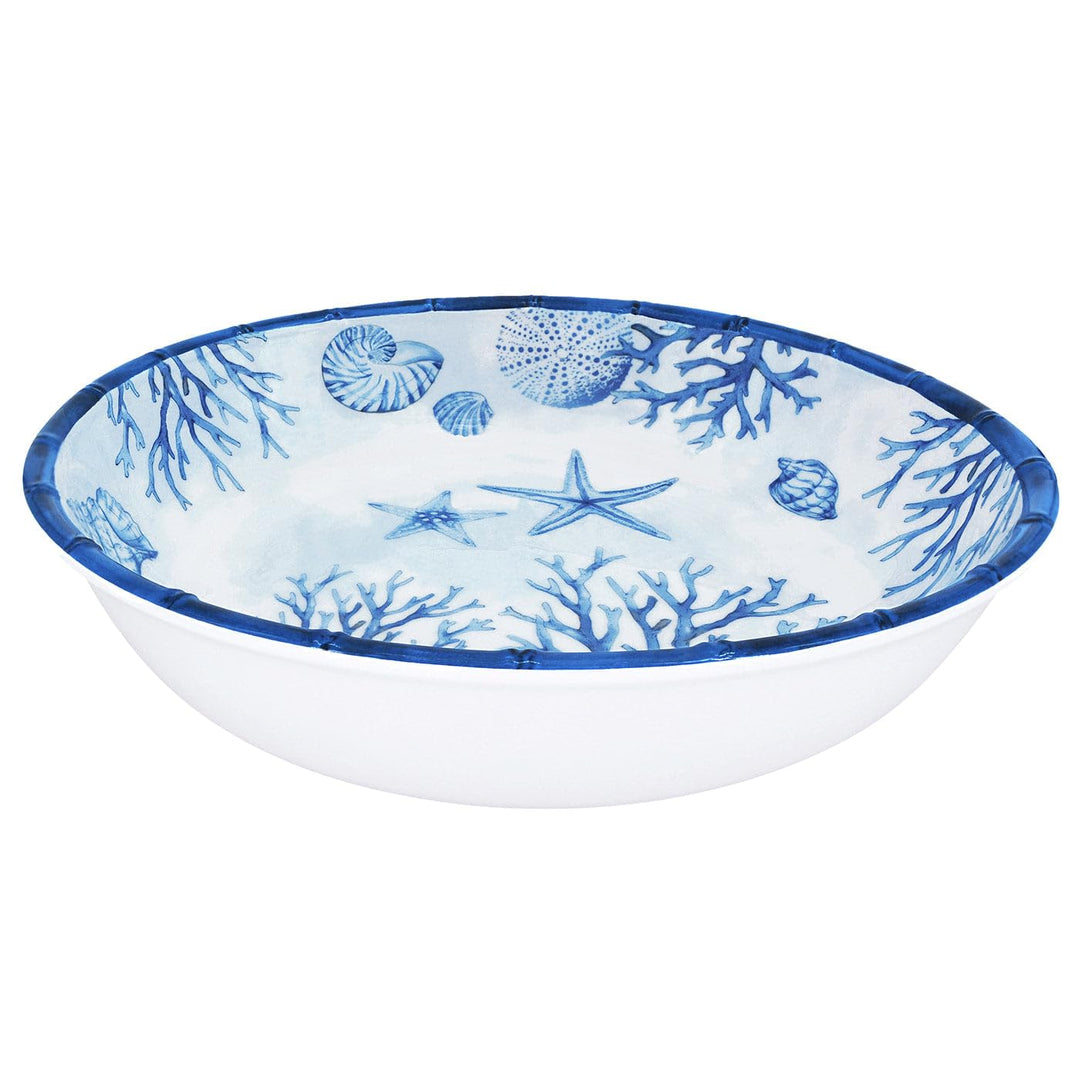 Les Jardins de la Comtesse - Grosser tiefer Teller aus Melamin, Koralle, 23 cm – Kollektion Piana