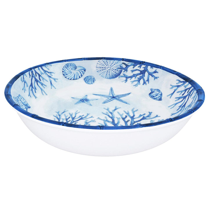 Les Jardins de la Comtesse - Grosser tiefer Teller aus Melamin, Koralle, 23 cm – Kollektion Piana
