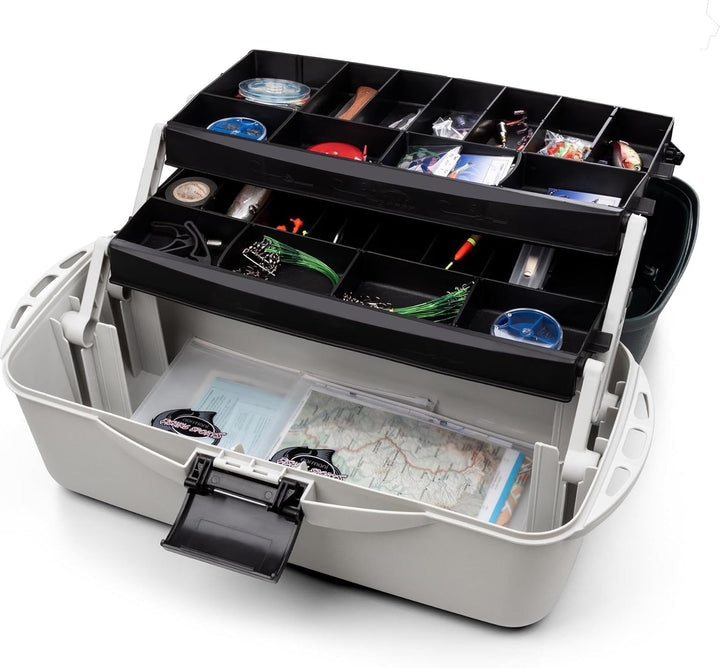 Wasserdichter Angelkoffer Angelbox Angelkasten Transportkoffer Gerätekoffer Angelkiste mit 2 Laden f