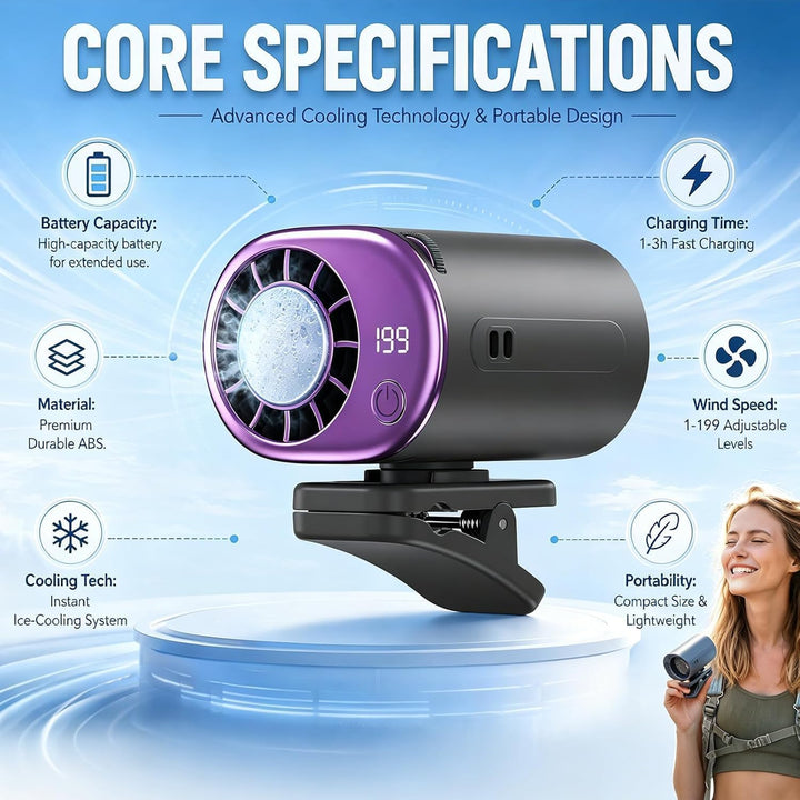 Yizemay Auto Ventilator, Autoventilator für Auto, Auto Clip on Klimaanlage Ventilator mit LED Displa