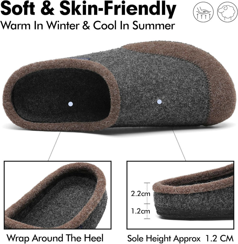 Mishansha Herren Damen Winter Wärme Hausschuhe Memory Foam Plüsch Pantoffeln Home Rutschfest Slipper