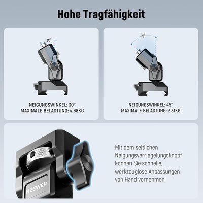 NEEWER Kamera Monitorhalterung, 1/4" Schraube für 5" & 7" Feldmonitore, kompatibel mit Atomos Ninja