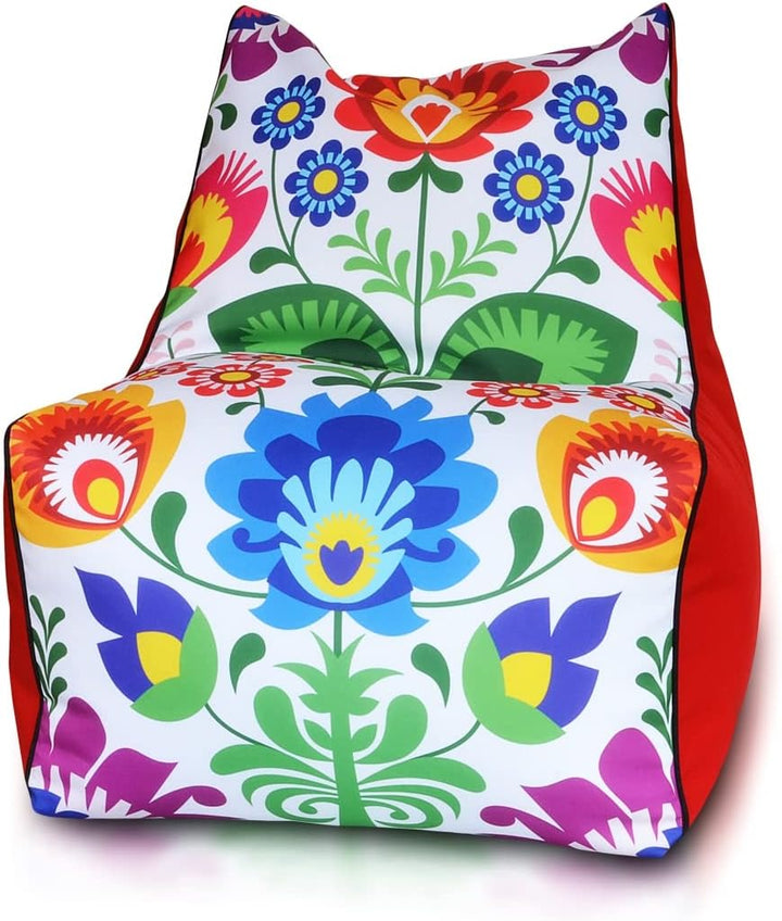 Ecopuf Solid – Sitzsack mit Füllung aus weichem Polyester, gemustertes Design, Gartenmöbel, 75 x 75