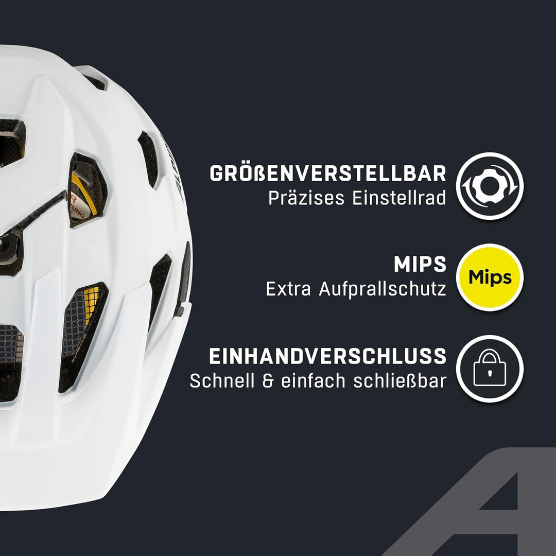 ALPINA PLOSE MIPS - Sicherer und Komfortabler MIPS Enduro & MTB Fahrradhelm Mit Antibakteriellen Pol