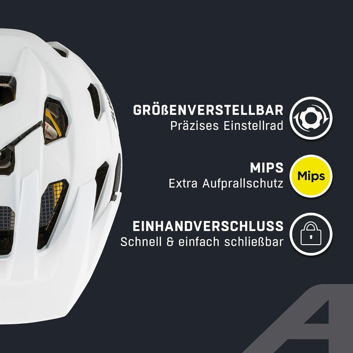 ALPINA PLOSE MIPS - Sicherer und Komfortabler MIPS Enduro & MTB Fahrradhelm Mit Antibakteriellen Pol