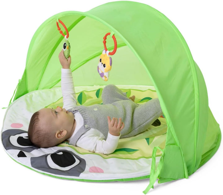 Chicco Spielmatte Magic Forest, Baby Aktivitätendecke mit weicher Panda-Matte, klappbares und abnehm