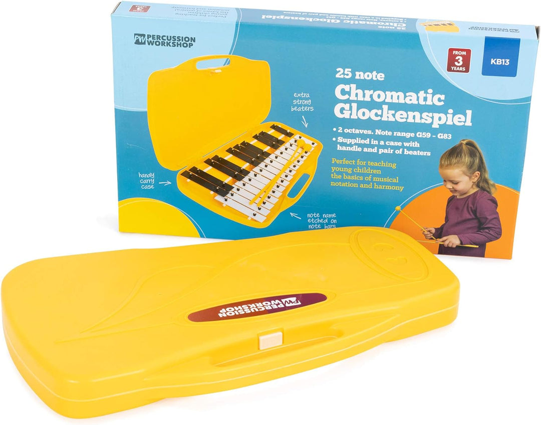 Percussion Workshop KB13 Glockenspiel, mit Koffer, Rot