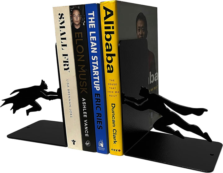 HeavenlyKraft Superhelden Dekorative Buchstützen, Buchstütze, Metall-Buchstützen, Buchstützenhalter,