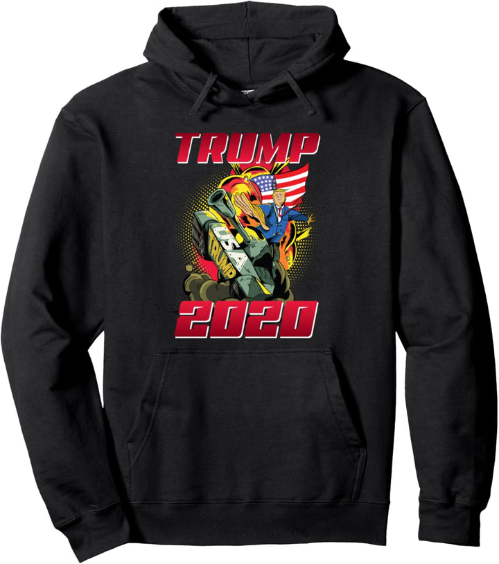Funny Donald Trump Gift Epic Battle Tank Election Trump 2020 Pullover Hoodie
