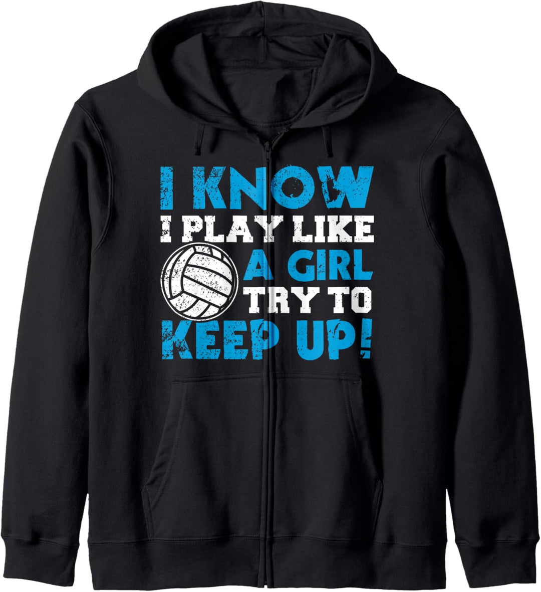 Ich Spiele Wie Ein Mädchen Geschenk Tochter Enkel Volleyball Kapuzenjacke