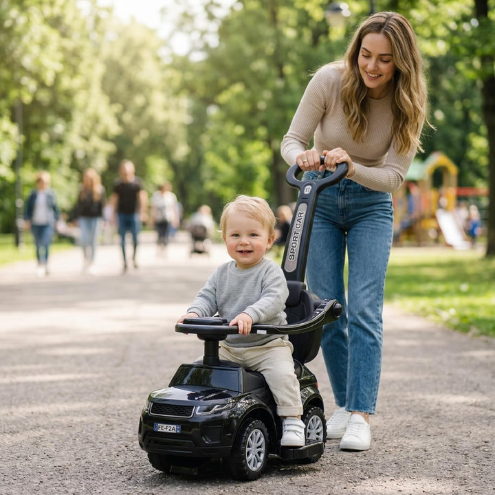 4in1 Kinderauto Rutschauto ab 1 Jahre und Schiebeauto mit Hupe und Musik, Rutschauto mit Stauraum un