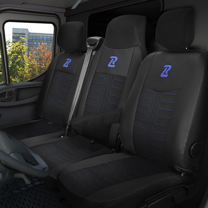 LUCARO Sitzbezüge Auto Renault Master 3, Opel Movano B, Nissan NV400 - Geteilte Rückenlehne und Sitz