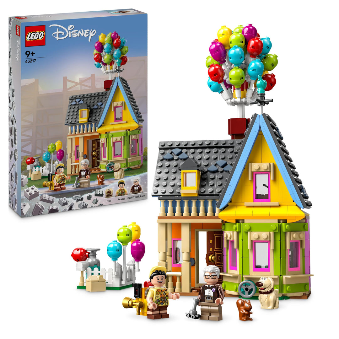 LEGO 43217 Disney and Pixar Carls Haus aus „Oben“, baubares Spielzeug mit Luftballons, Carl, Russell