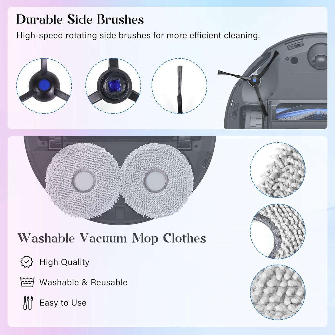 VIEWALL T50 Zubehör für Ecovacs Deebot T50 Pro Omni/T50 Omni/T50 Omni Gen2 Staubsauger,1 Hauptbürste