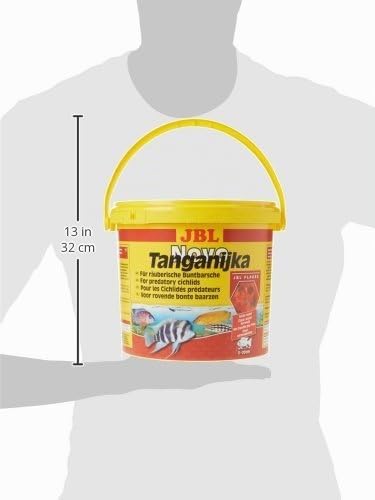 JBL NovoTanganjika 30022 Alleinfutter für räuberische Buntbarsche, Flocken 5,5 l larven 950 g (1er P