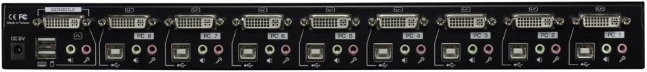 LINDY KVM Switch Pro USB Audio DVI-I 8 KVM-Umschalter