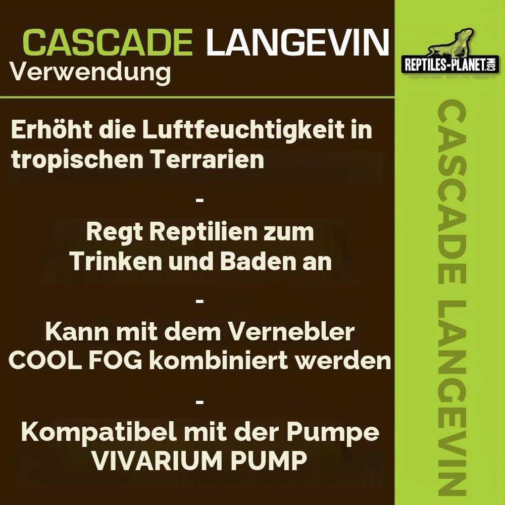 Reptiles Planet Wasserfall für Terrarium Reptilien Langevin mit Pumpe