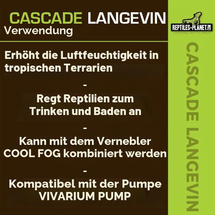 Reptiles Planet Wasserfall für Terrarium Reptilien Langevin mit Pumpe