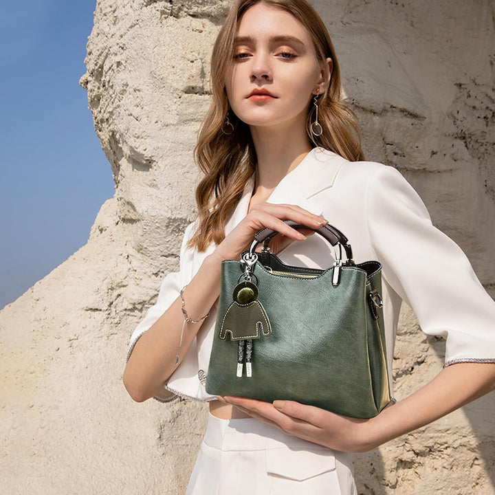 NICOLE &amp; DORIS Handtasche Damen Klein Umhängetasche Crossbody PU Leder Henkeltasche Schultertasche V